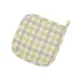 Cotton Canvas Pot Holder Home Line  Checkered Olive Beige 20x20cm 182482 small