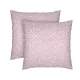 Set of 2 Cotton Pillowcases Home Line Pink Peas Purple on White 70x70 cm 183273 small