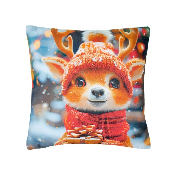 Decorative pillow Home Line Deer with a Gift 45х45 cm 189227