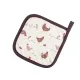 Cotton Canvas Pot Holder Home Line Walking with Chickens Brown 20x20cm 182608 small