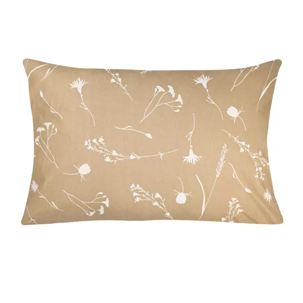 Home Line calico pillowcase "White cornflowers on beige" 50x70cm 164004