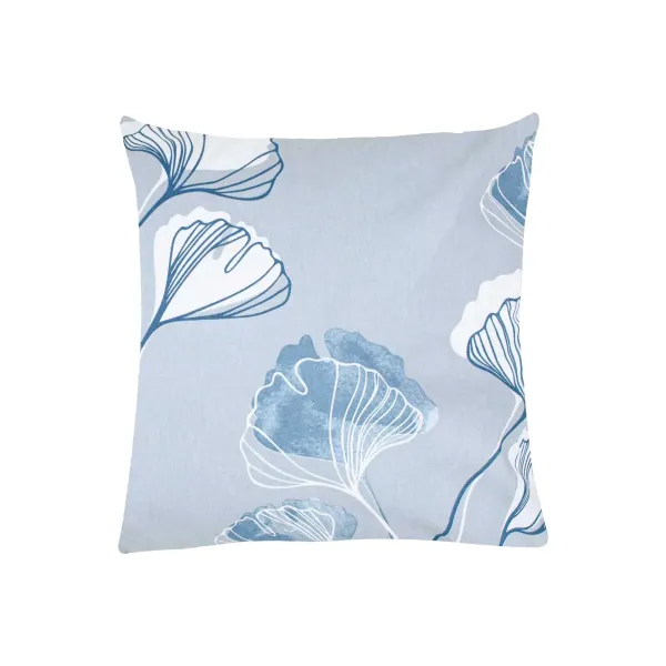 Home Line calico pillowcase "Gingo biloba" (grey-blue) 70x70cm 165364