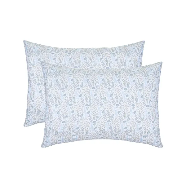 Calico pillowcases (2 pcs.) "Flowering herbs" (blue) 50x70 cm 176877