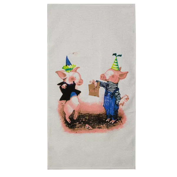 Kitchen towel Home Line No. 033 "Happy pigs" 35x61 cm 142539