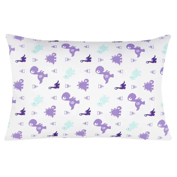 Cotton Pillowcase Home Line Dinosaurs new Purple 40x60 cm 163387