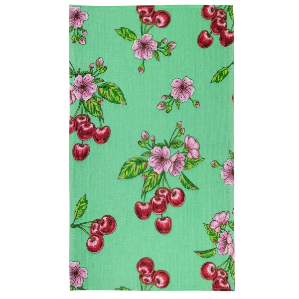 Waffle towel Cherry green 45x70 cm 156066