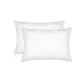 Set of 2 Cotton Jersey Pillowcases Home Line White 40x60 cm 157406 small
