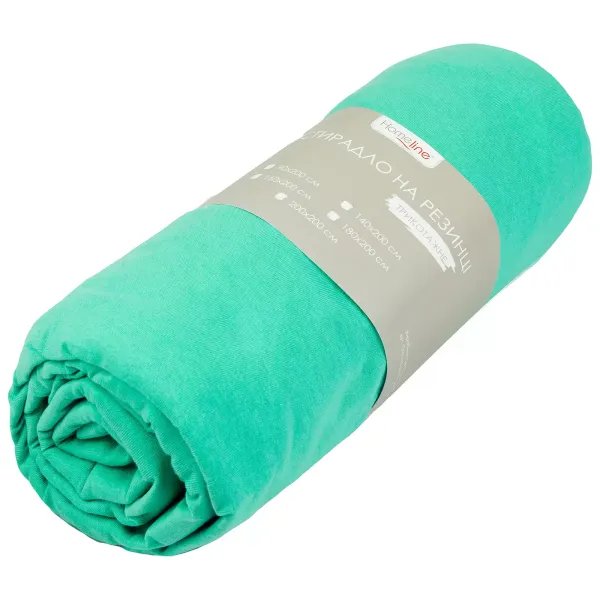 Fitted Cotton Jersey Bed Sheet Menthol 140x200cm 161236