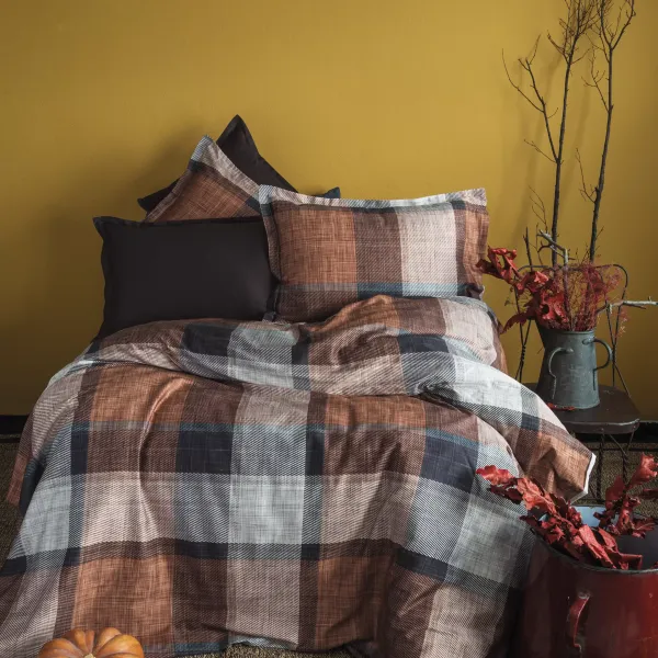 Euro bedding set Issimo "DUNLOE CINNAMON DIGITAL" 180442