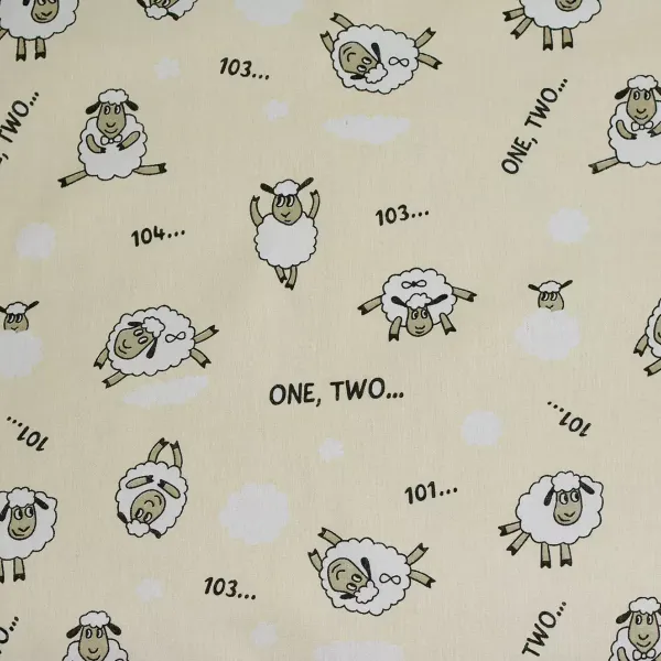 Cotton fabric "Lambs" beige 150cm (120g/m2) 154971