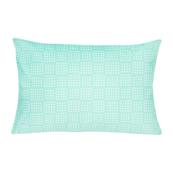 Home Line calico pillow case "Turquoise cell" 50x70 cm 165371