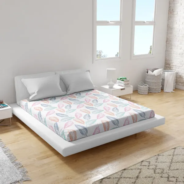 Flat Cotton Bed Sheet Home Line November White 215x240 cm 188346