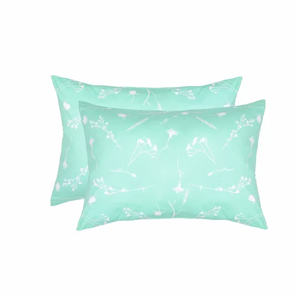 Calico pillowcases (2 pcs.) "Cornflower" (turquoise) 50x70 cm 181419