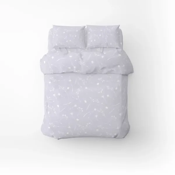 One and a half bed linen set Home Line "Cornflowers" (white on lavender) 173306