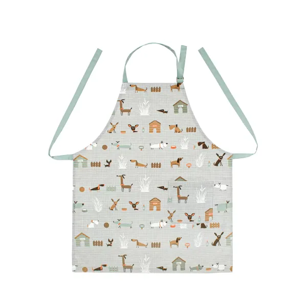 Apron with an adjustable ties Home Line  Haw-haw  Gray  179700