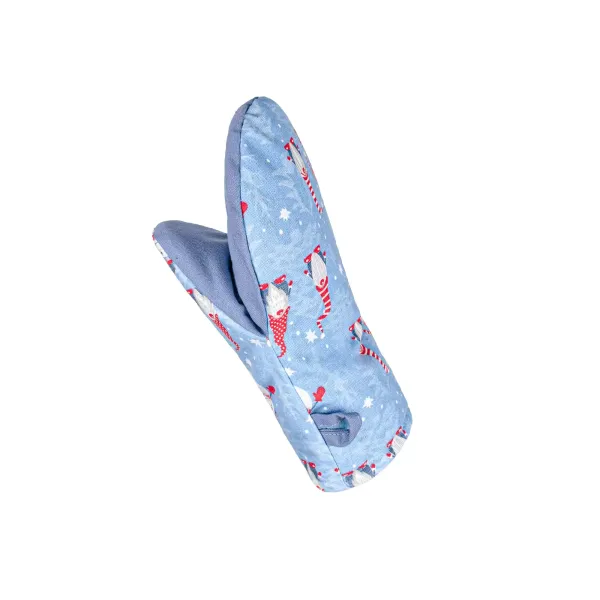 Cotton Canvas Oven Glove Leprechaun Blue 16x28cm 178998