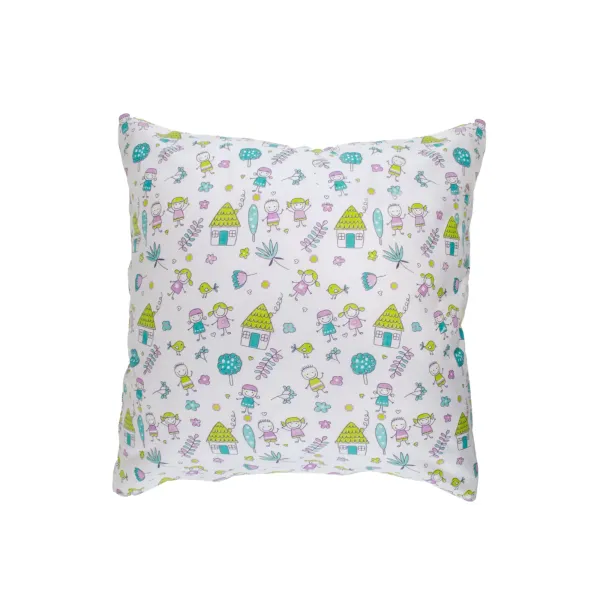 Children's calico pillowcase "Girls and boys" (green) 60x60cm 169099