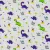 Printed muslin &quot;Dinosaurs&quot; purple 150cm (100g/m2) 154231