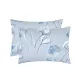 Set of 2 Cotton Pillowcases Home Line Ginkgo Biloba  Grey Blue 50x70 cm 173840 small