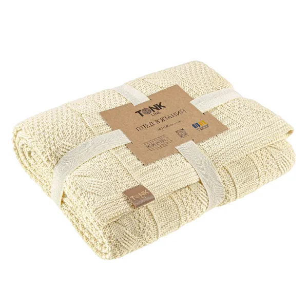 Plaid Tonk Line Braids Milky 140x180 cm 192981
