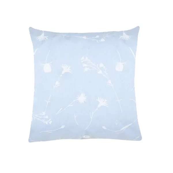 Set of 2 Cotton Pillowcases Home Line Cornflowers White on Blue 70x70cm 173853