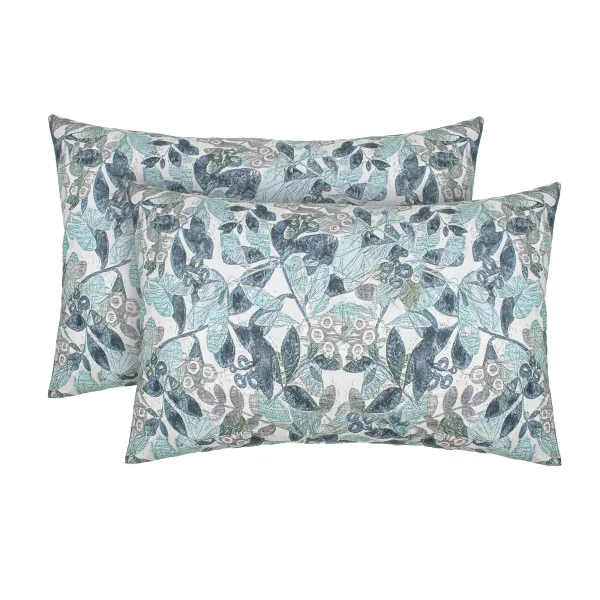 Set of 2 Cotton Pillowcases Home Line Olives in the Leaves 50x70 187462
