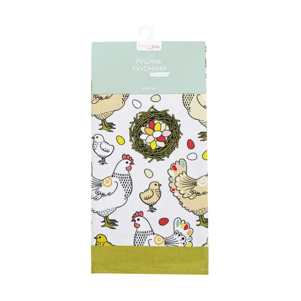 Cotton Canvas Kitchen Towel Hens 40x60 cm 182820