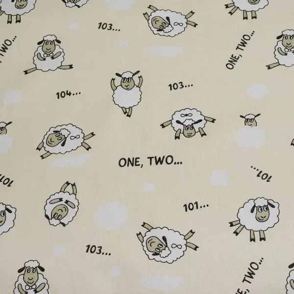 Cotton Calico Print   Lambs Beige width 150cm (140g/m2) 155503