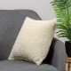 Knitted Wool Blended  Pillowcase Tonk Line Braids Ivory 40x40 cm 193264 small