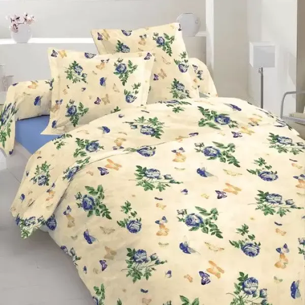 Euro bedding set Home Line "Butterfly" (blue) 50x70 104794