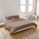 Single Satin Bedding Set Brown 181377 small