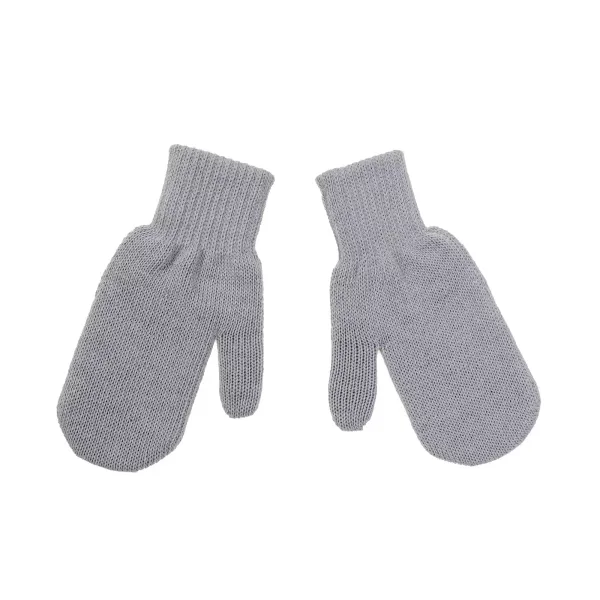 Gray woolen childrens gloves (9-10 years old) 180288