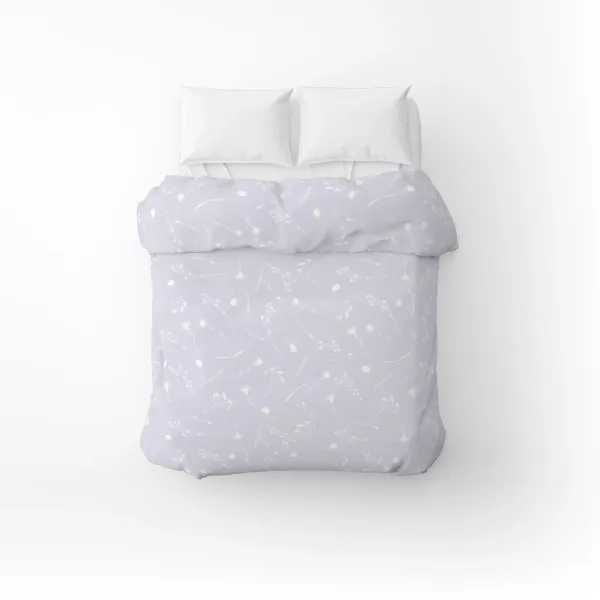 Cotton Duvet Сover Home Line Cornflowers White on Lavender 145x215cm 173541