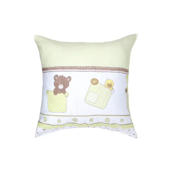 Calico children's pillowcase "Bear" (pea) 60x60cm 169101