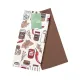 set of 2 Cotton Canvas Kitchen Towel Spices Brown 40x60 cm 179980 small