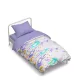 Home Line "Cats and stars" one-and-a-half bed linen set (turquoise, lilac) 162244 small