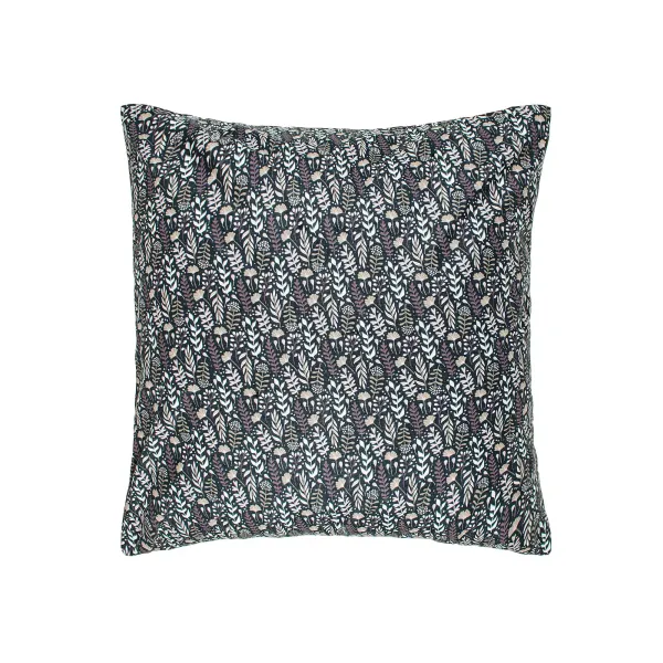 Calico pillowcase "Flowering herbs" (graphite) 70x70cm 176880