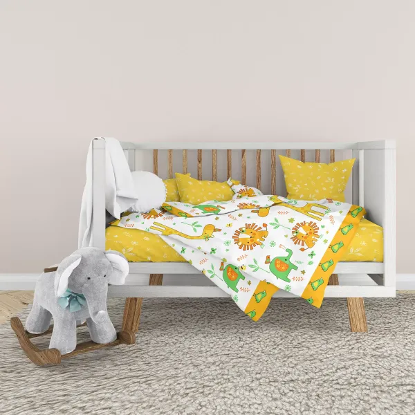 Home Line children's bedding set "Madagascar" (yellow, green 163009)