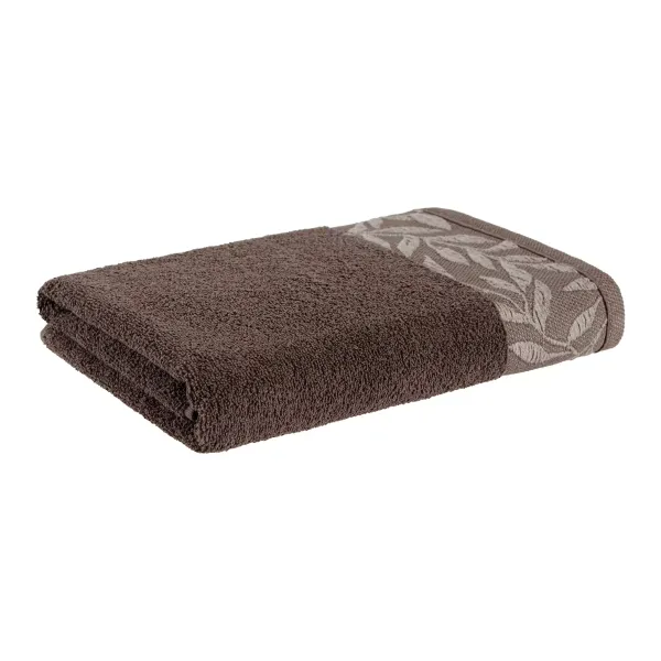 Terry towel "Flora" (brown) 70x130 cm 177672