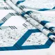 Flat Cotton Bed Sheet Home Line Geometry 215x240 cm 188341 (785) small