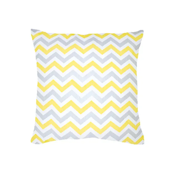 Home Line calico pillow case "Zig zag" (gray-yellow) 70x70 cm 165226