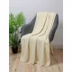 Knitted Wool Blended Throw Plaid Tonk Line Braids Ivory 140x180 cm 192981 small