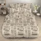 Euro bedding set Home Line "Newspaper" 168371 small