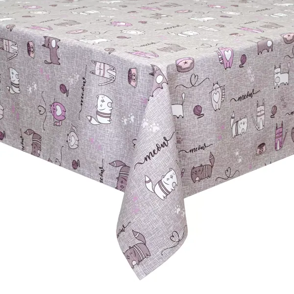 Home Line tablecloth "Cat in the kitchen" (gray-lilac) 120x150 cm 175272