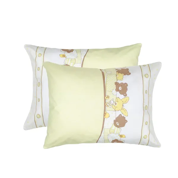 Calico pillowcases (2 pcs.) "Bear" (pea) 50x70 cm 169996