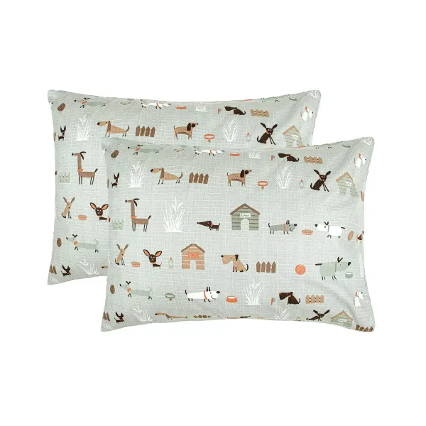 Calico pillowcases (2 pcs.) "Haw-haw" (light gray) 50x70 cm 179199