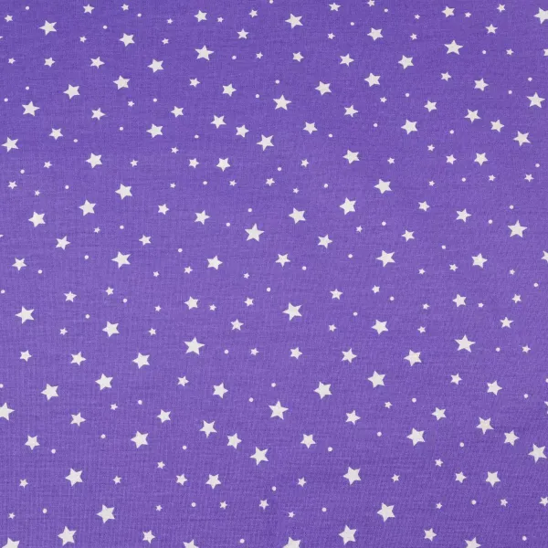 Cotton Calico Print  Stars Purple width 150cm (140g/m2) 154975