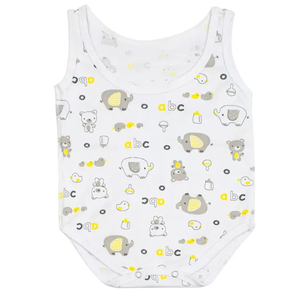 Baby bodysuit without sleeves size 62 "Elephants" 155733