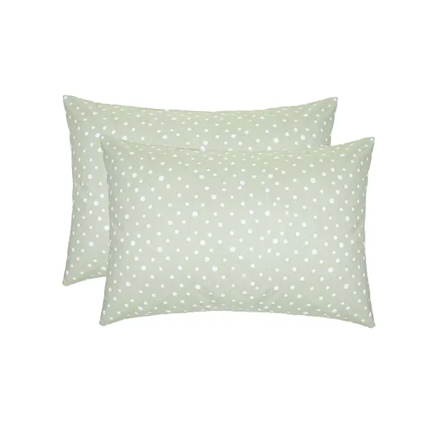 Set of 2 Cotton Pillowcases Home Line Peas Beige 50x70 cm 176881