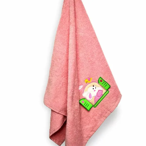 Home Line terry towel "Bunny" with embroidery (pink), 70x140 cm 138111